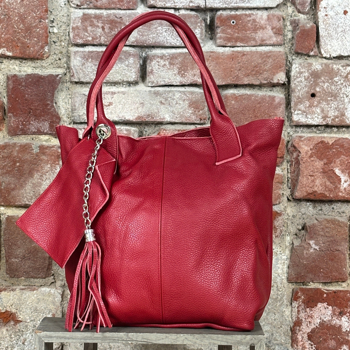 Borsa portafoglio Rosso