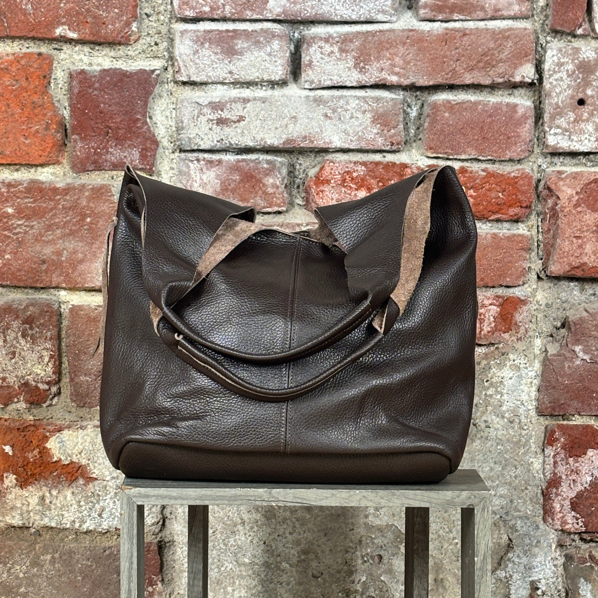 Borsa manico molle Marrone