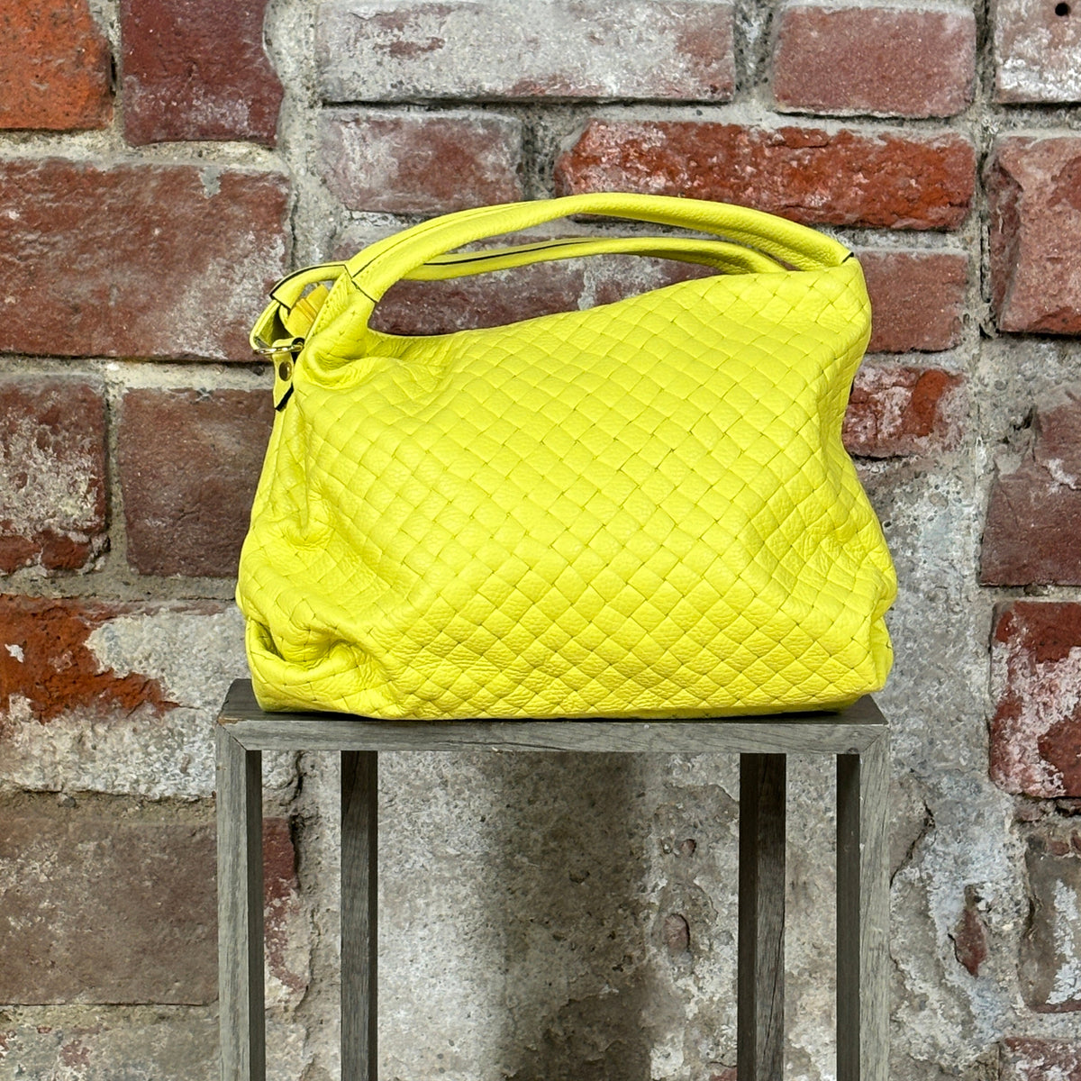 Borsa intrecciata Canarino