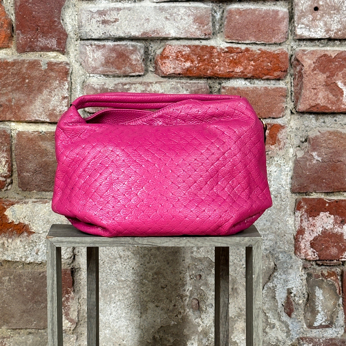 Borsa intrecciata Fucsia