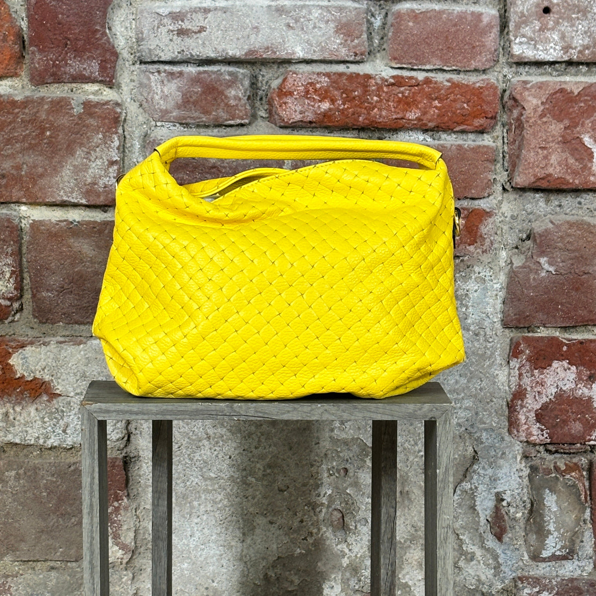 Borsa intrecciata Giallo