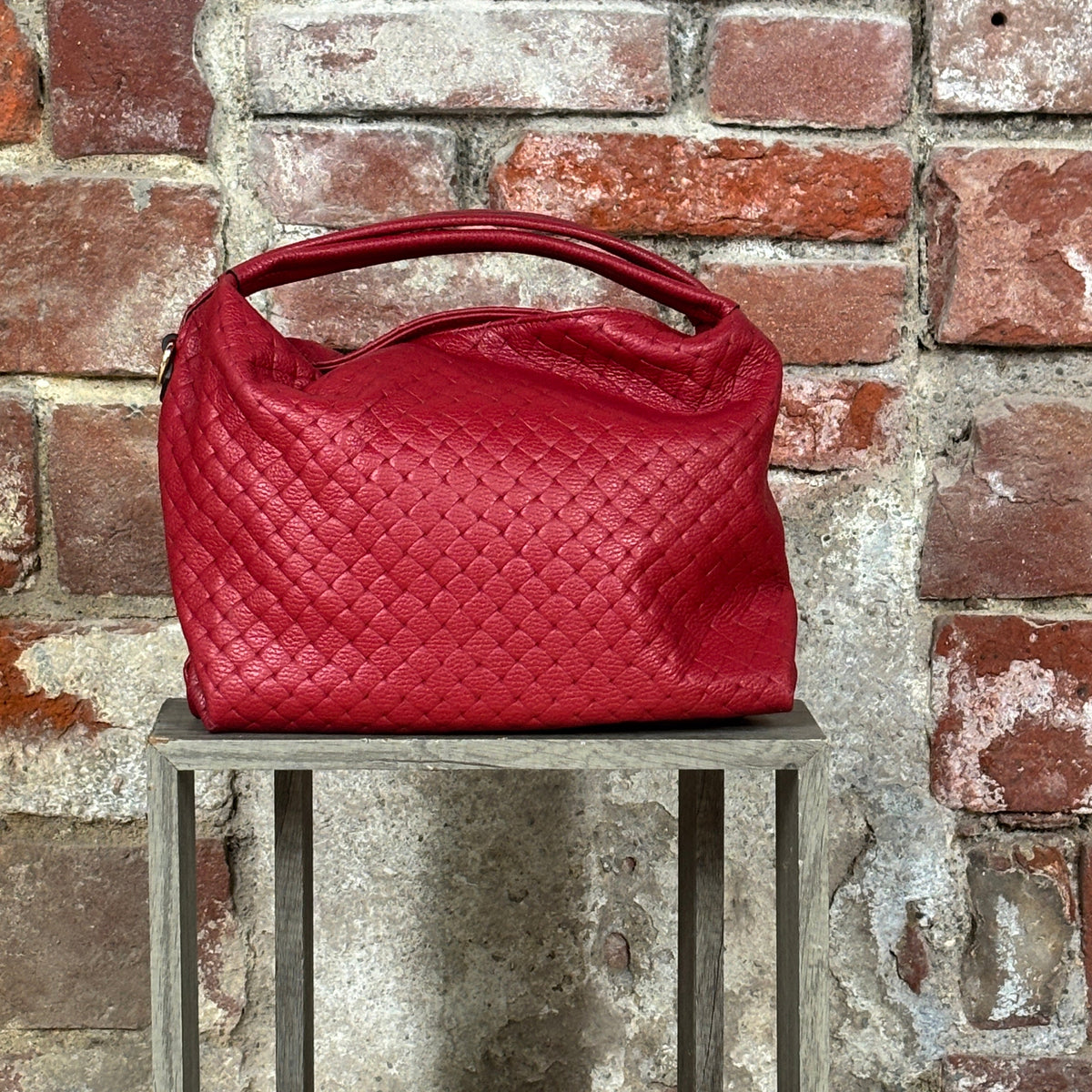 Borsa intrecciata Rosso