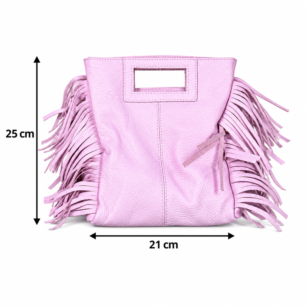 Borsa con frange liscia Bubble