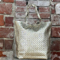 Shopper intrecciata Oro