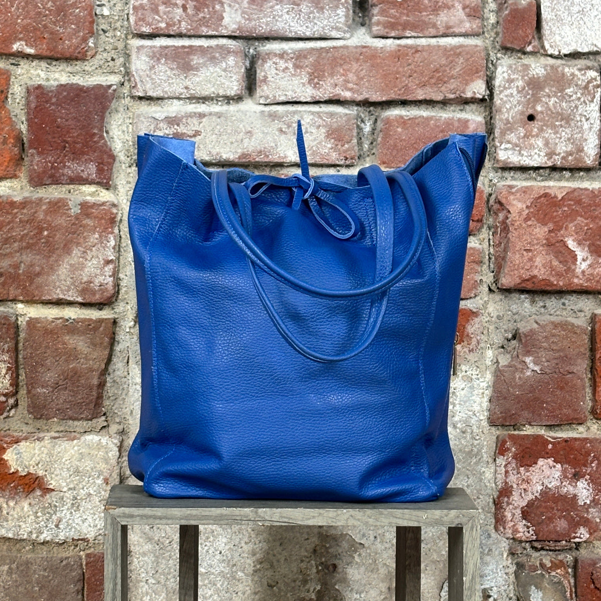 Shopper con zip laterale Bluette