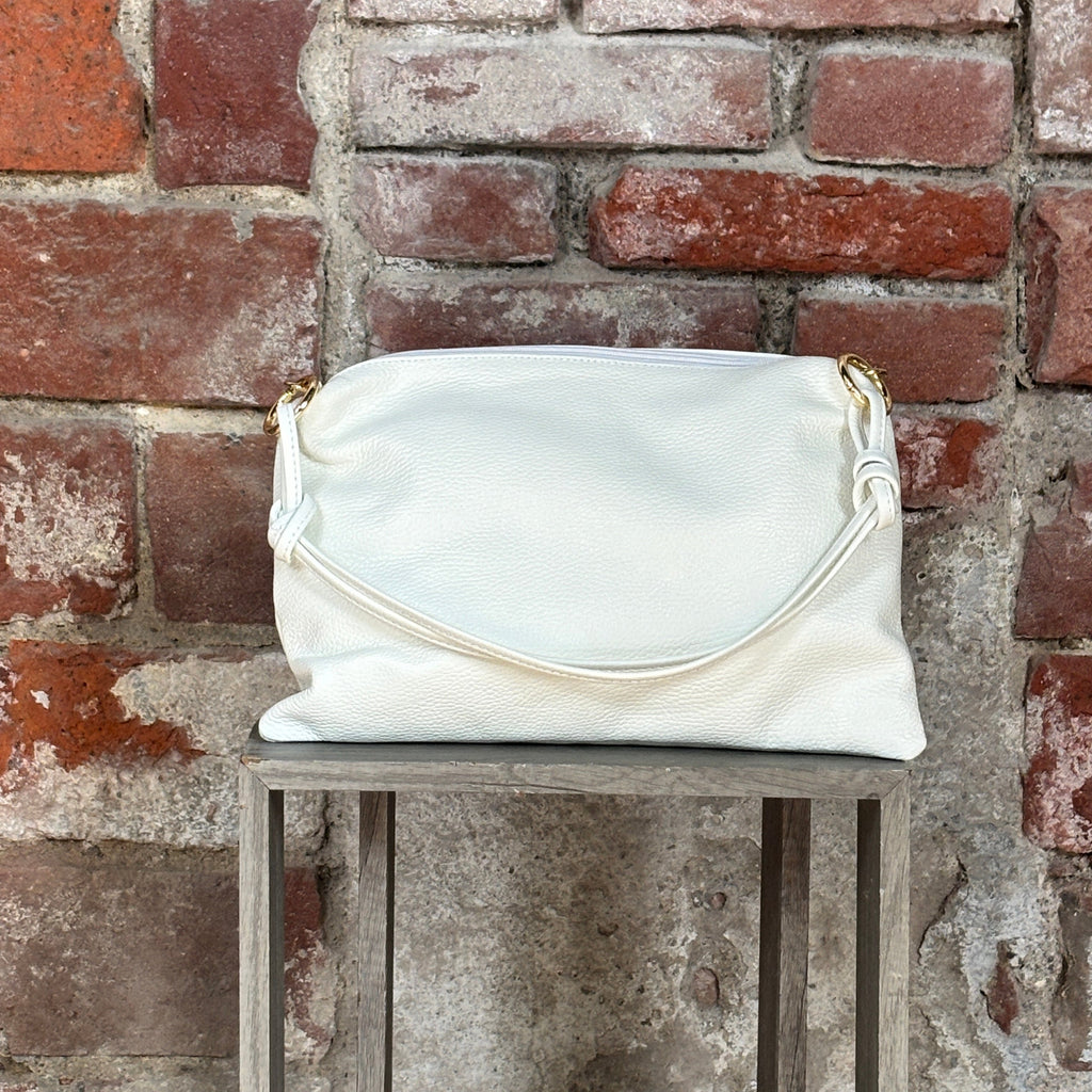 Borsa piatta grande Bianco