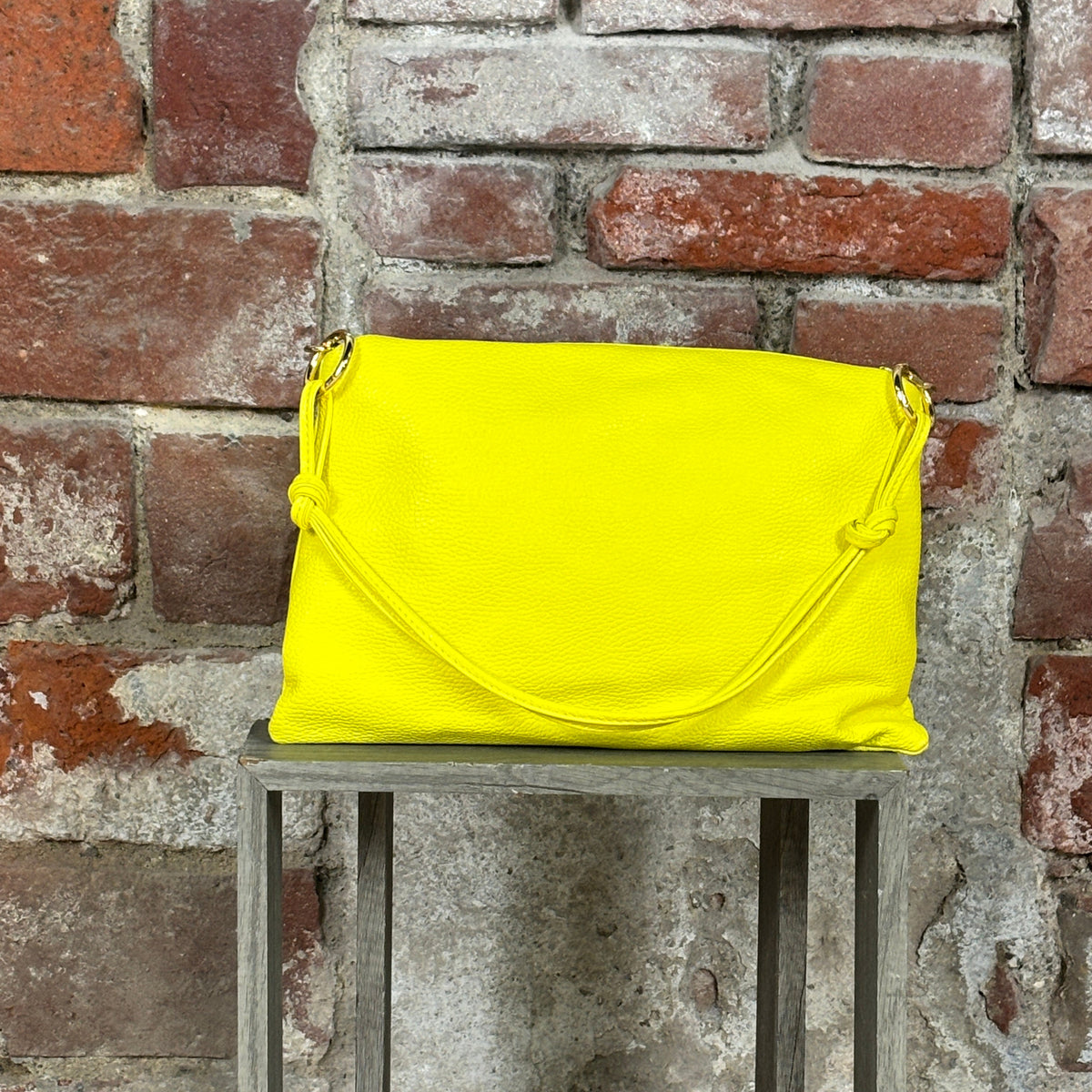 Borsa piatta grande Giallo