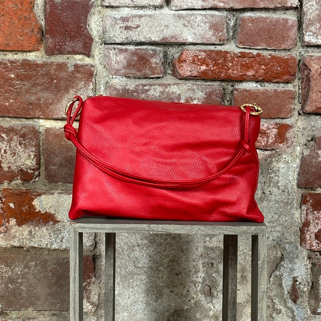 Borsa piatta grande Rosso