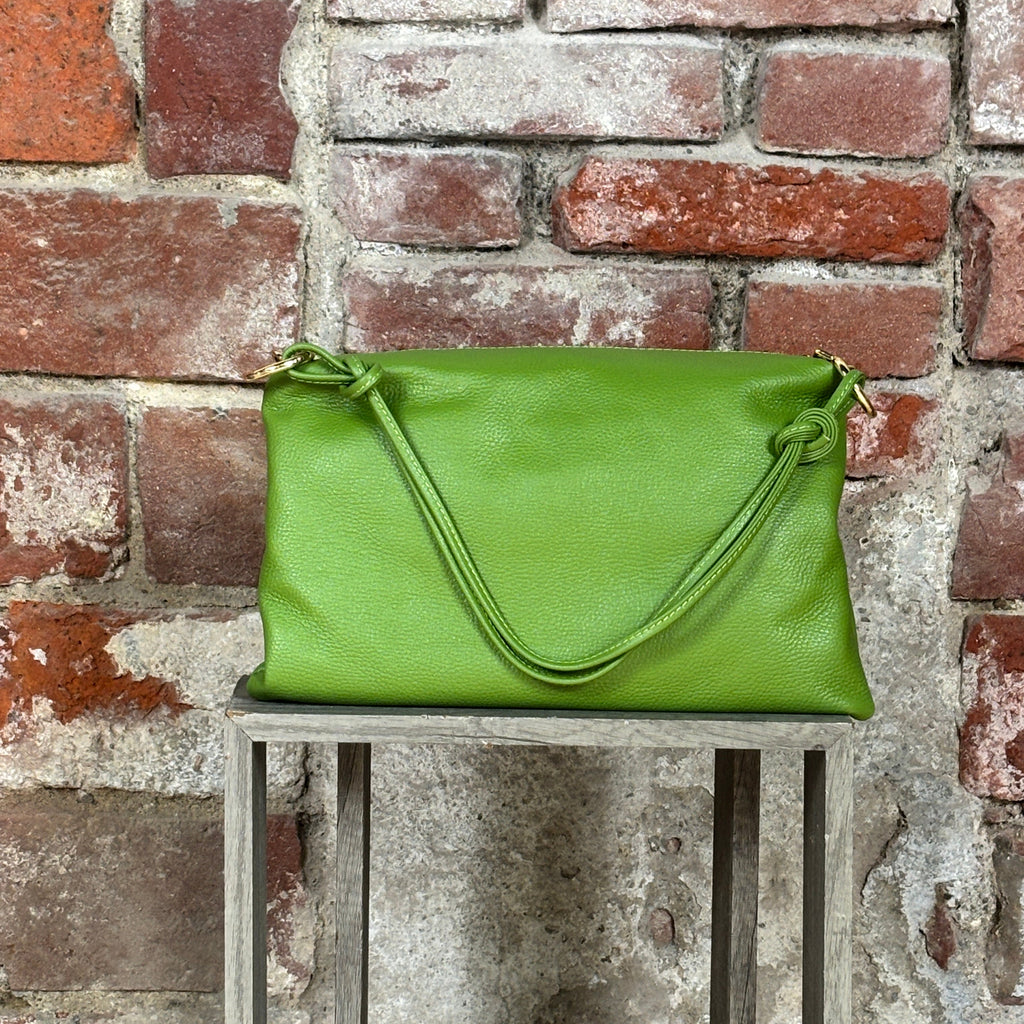 Borsa piatta grande Verde acido