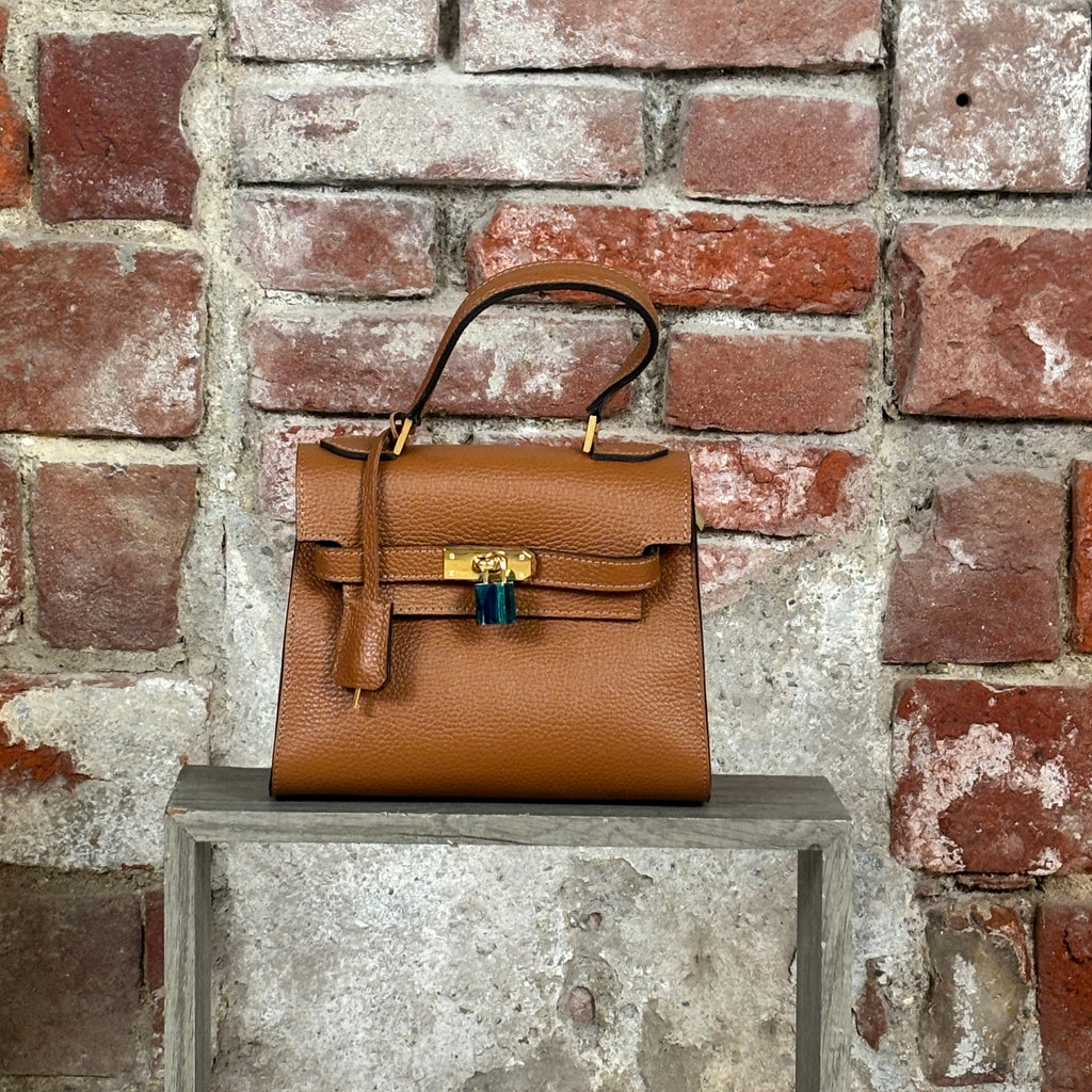 Borsa rigida piccola Cammello