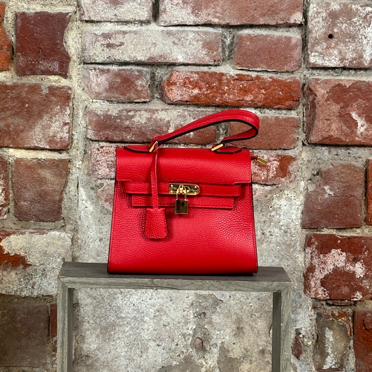 Borsa rigida piccola Rosso