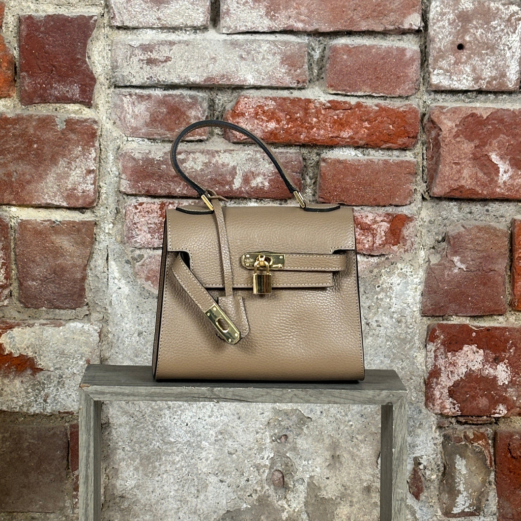 Borsa rigida piccola Tortora