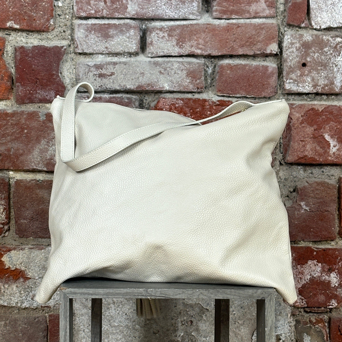 Borsa manico lungo Panna