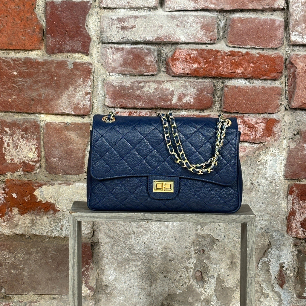 Borsa trapuntata grande Blu
