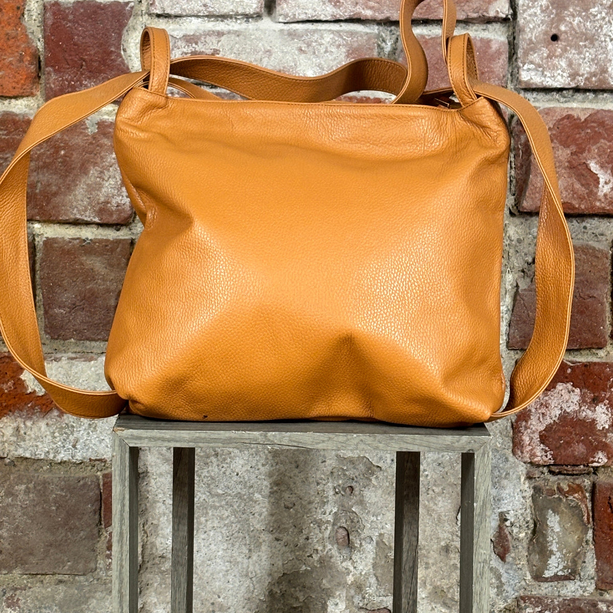 Borsa zaino grande Cammello