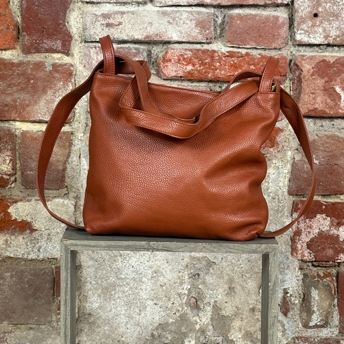 Borsa zaino piccolo  Cuoio