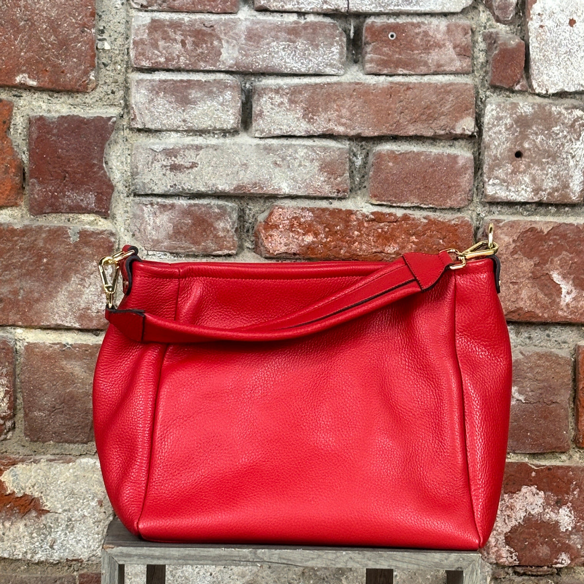 Borsa manico grande Rosso fuoco