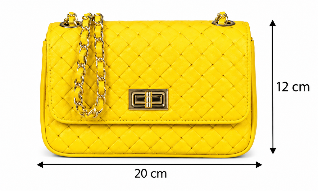 Borsa trapuntata trama fine Giallo