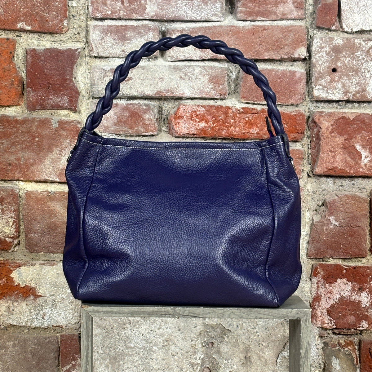 Borsa con manico a treccia  Viola