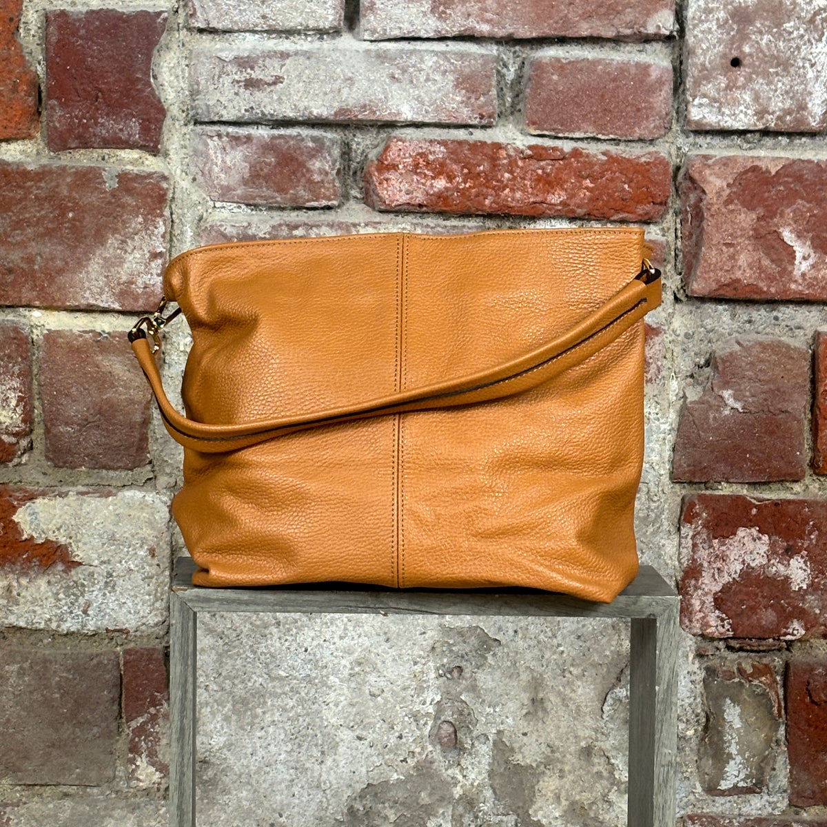 Borsa 1 manico quadrata Cammello