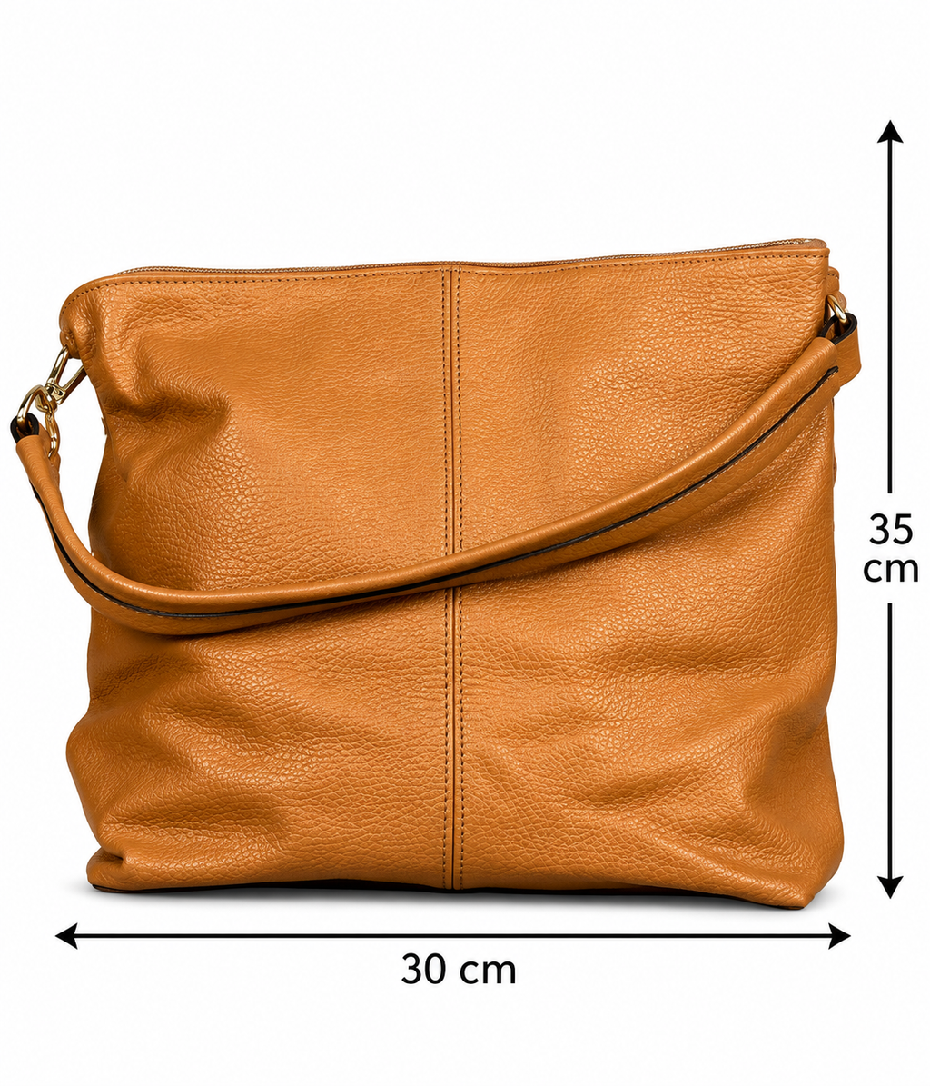 Borsa 1 manico quadrata Cammello