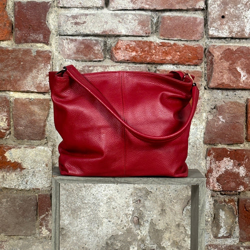 Borsa 1 manico quadrata Rosso