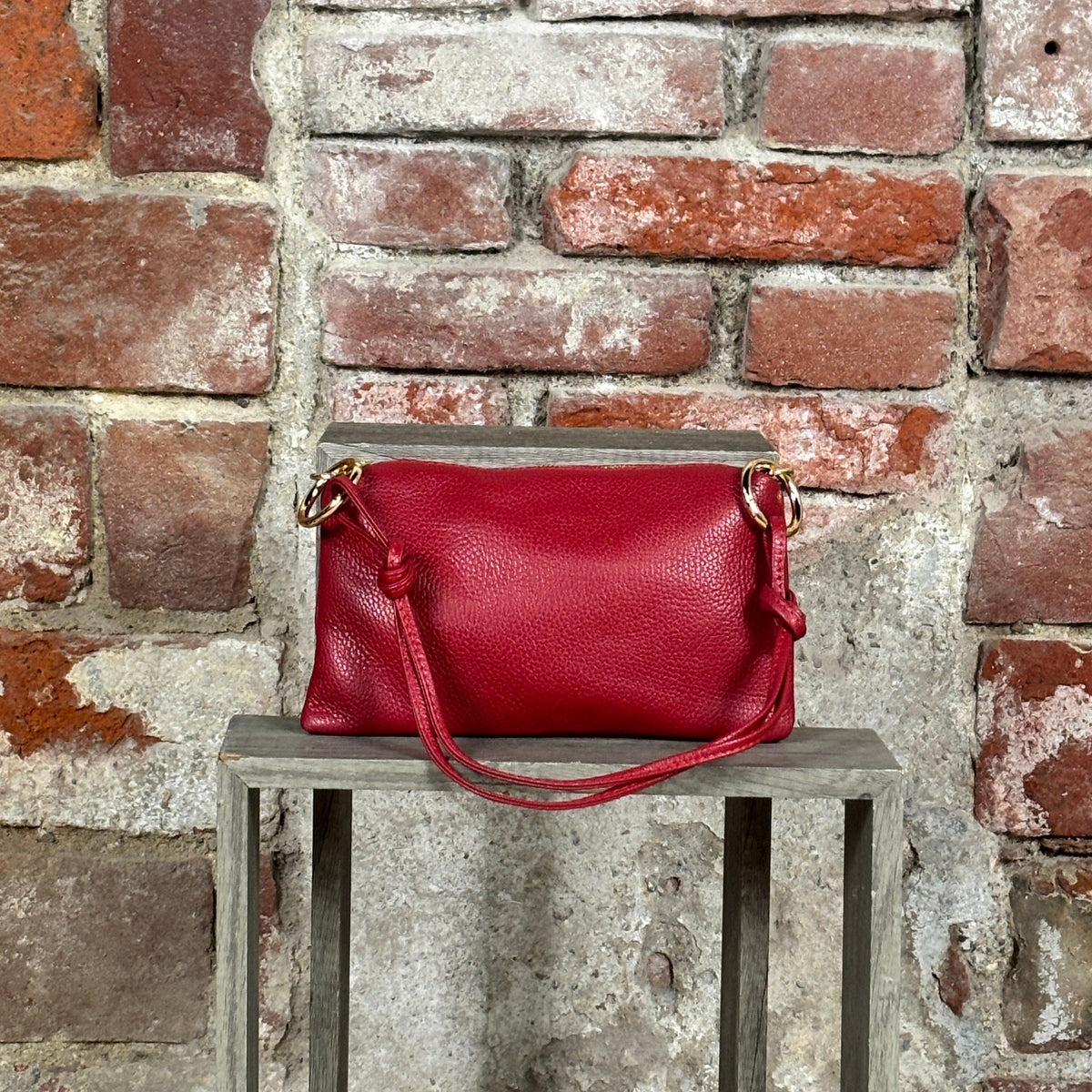 Borsa piatta piccola  Rosso