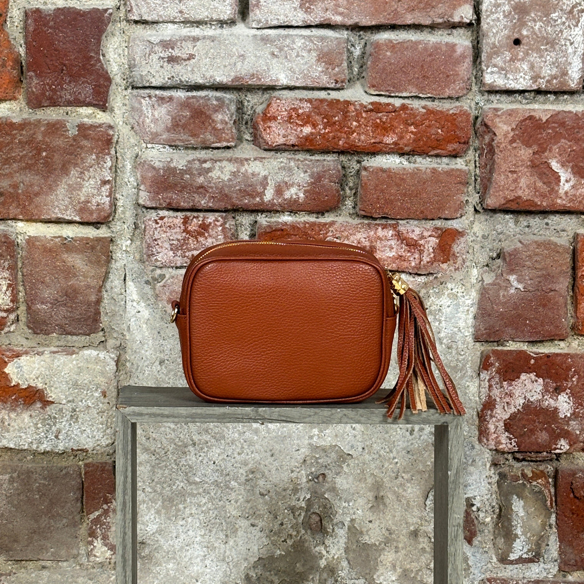 Pochette 1 zip Cuoio
