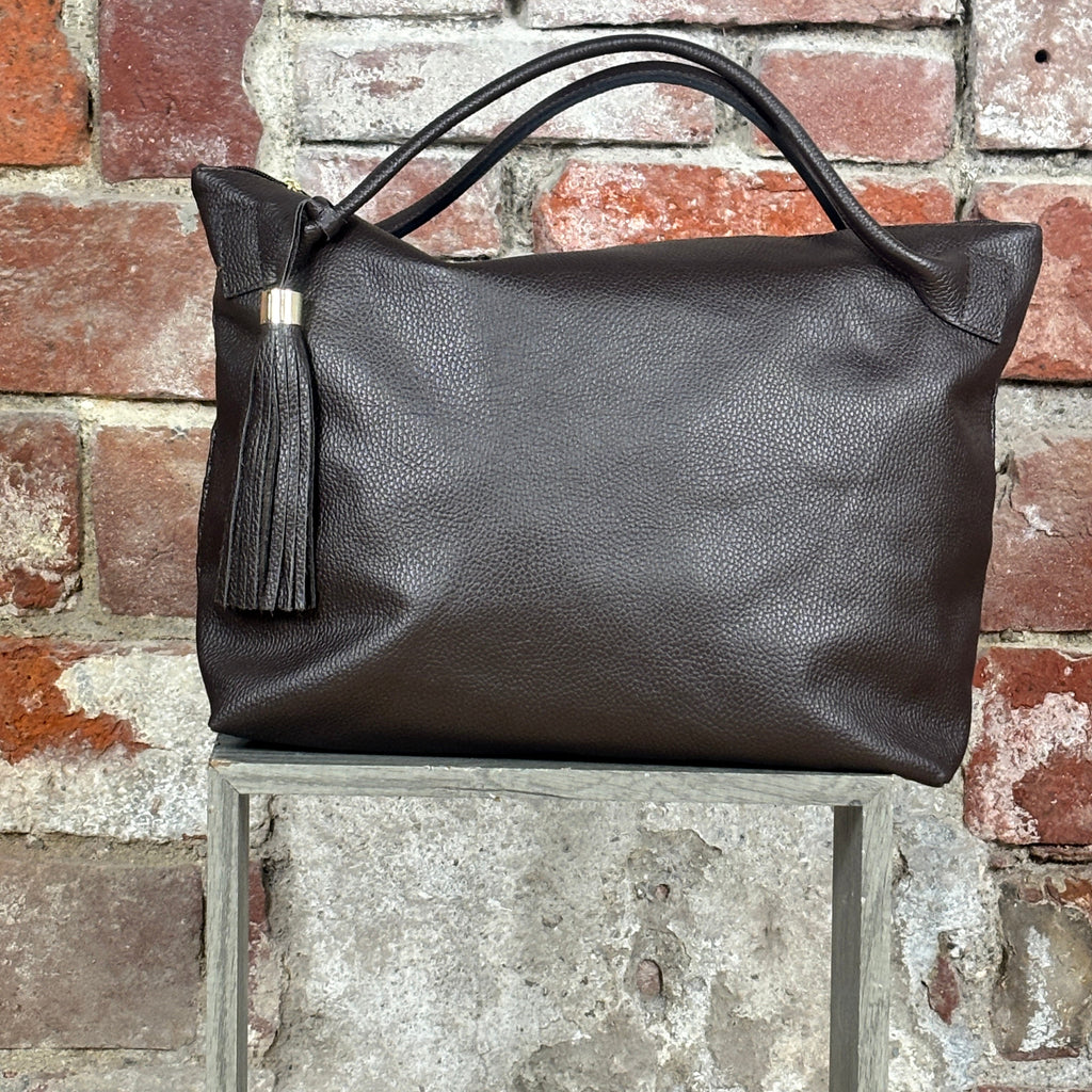 Borsa 2 manici corti Marrone