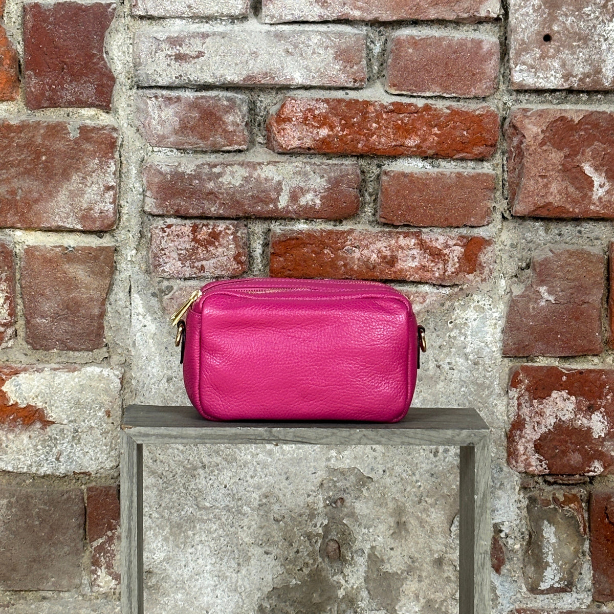 Pochette 2 zip Fucsia