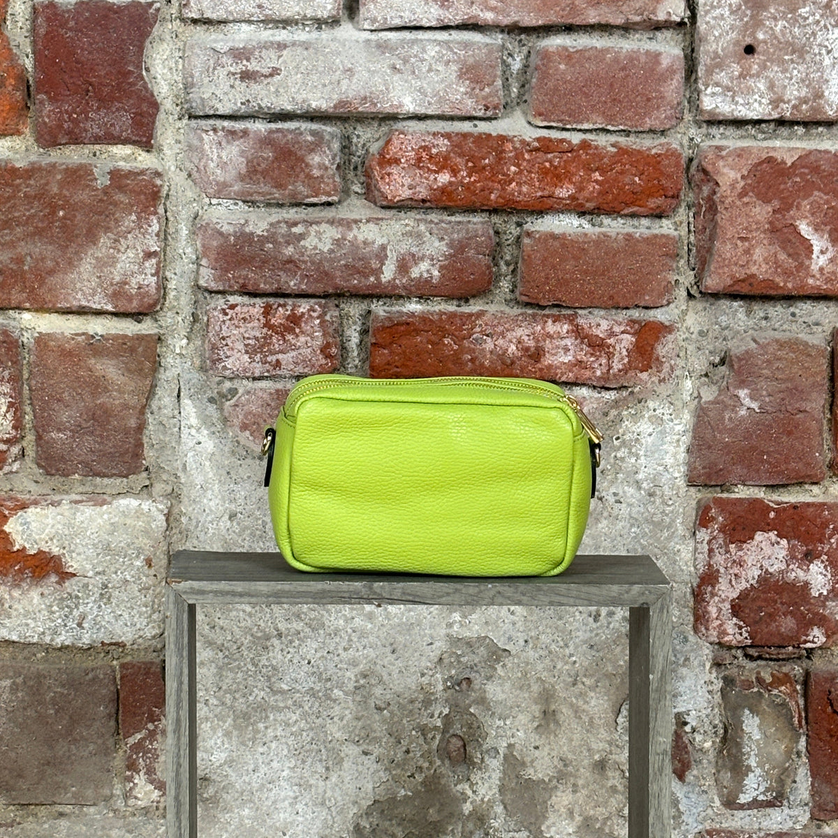 Pochette 2 zip Verde acido