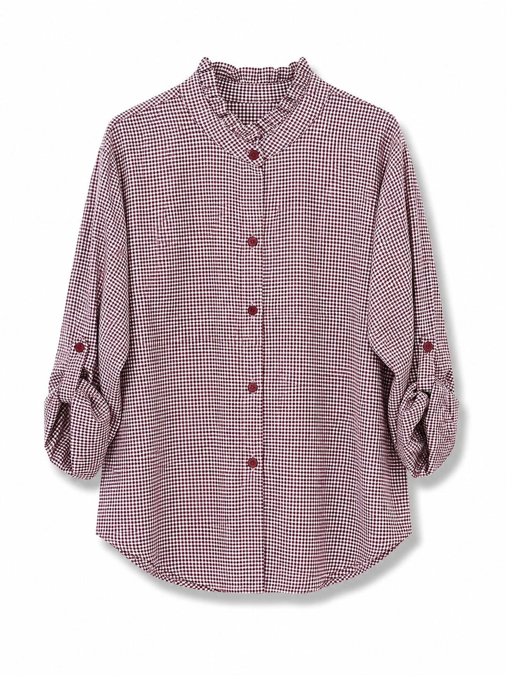 Camicia a quadretti Bordeaux