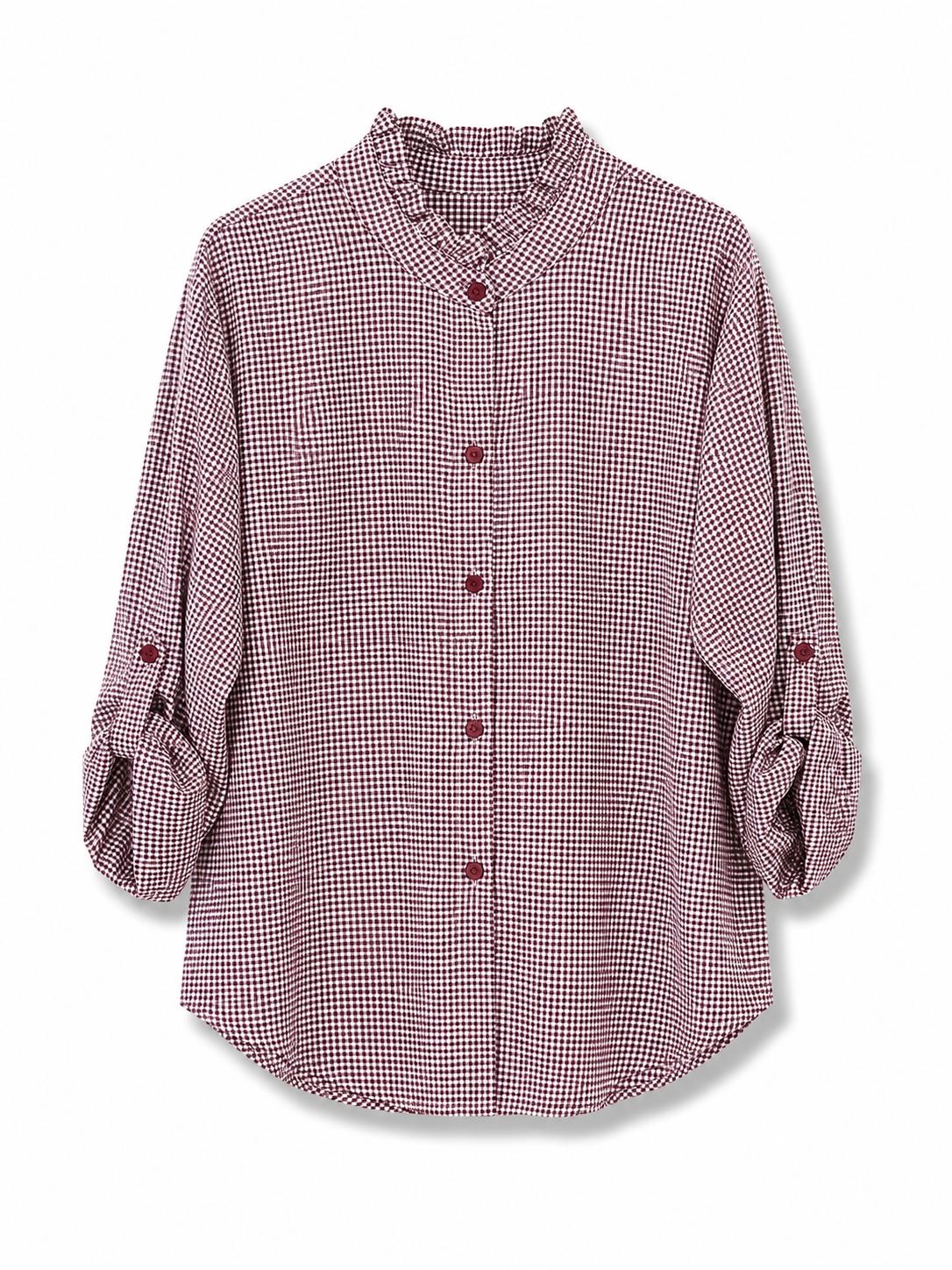 Camicia a quadretti Bordeaux