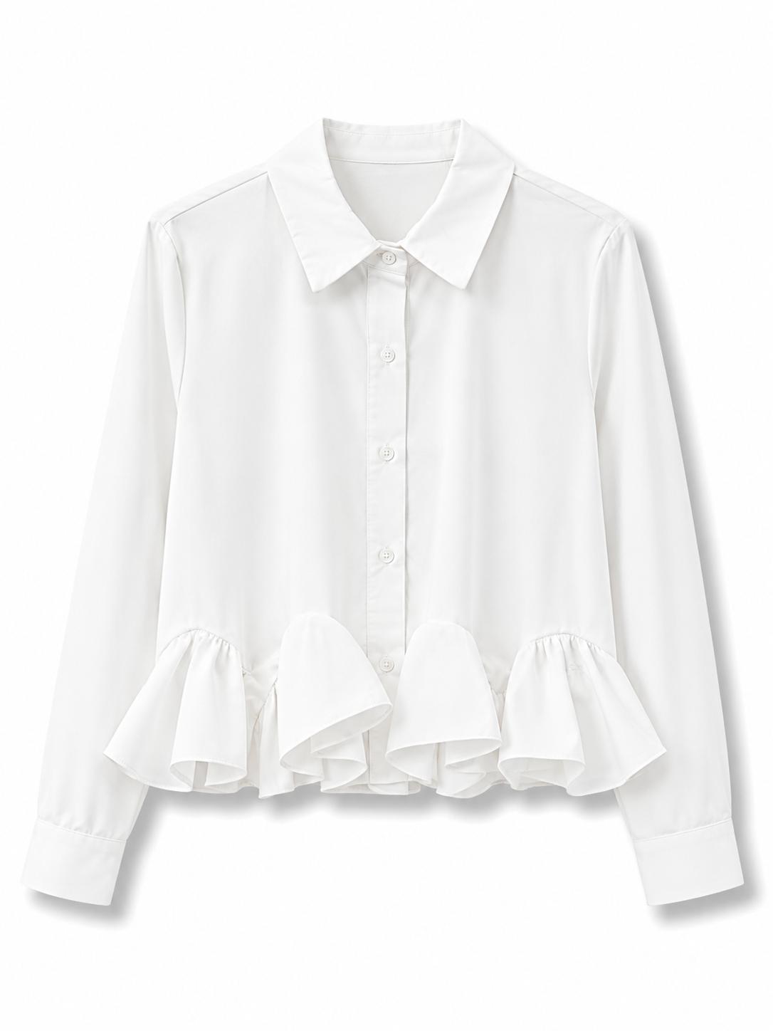 Camicia a balza  Bianco