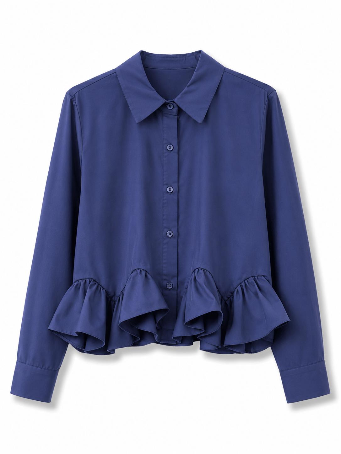 Camicia a balza  Blu