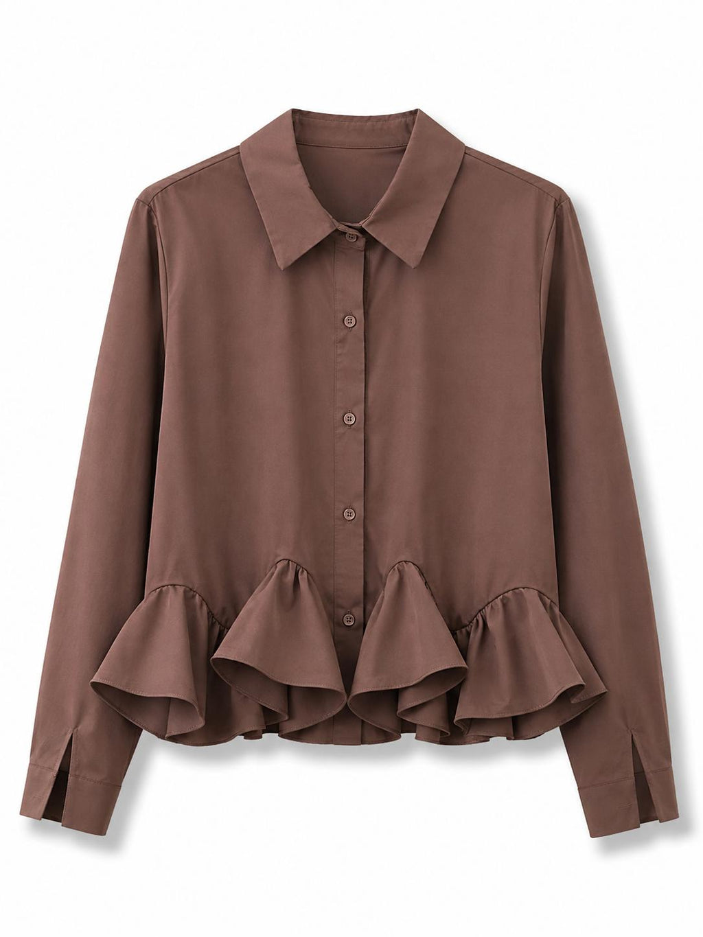 Camicia a balza  Marrone