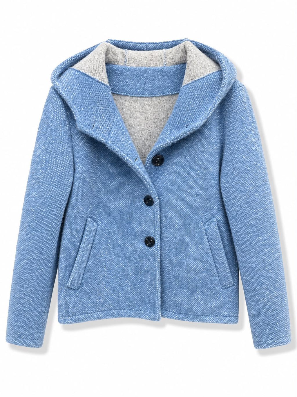Giacca con cappuccio pelosetta Azzurro