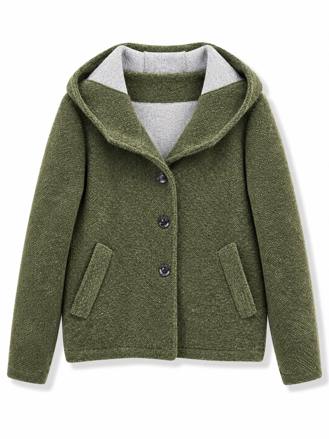 Giacca con cappuccio pelosetta Verde