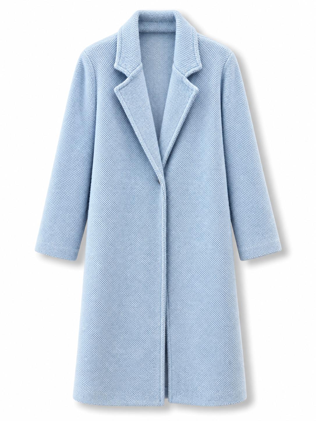 Cappotto lungo pelosetto Azzurro