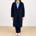 Cappotto lungo pelosetto Blu