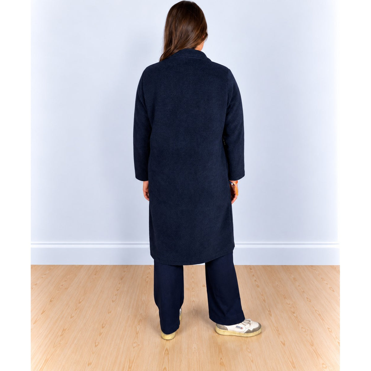 Cappotto lungo pelosetto Blu