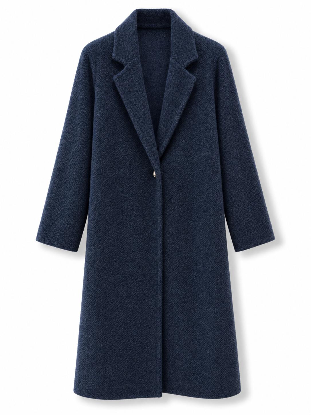 Cappotto lungo pelosetto Blu