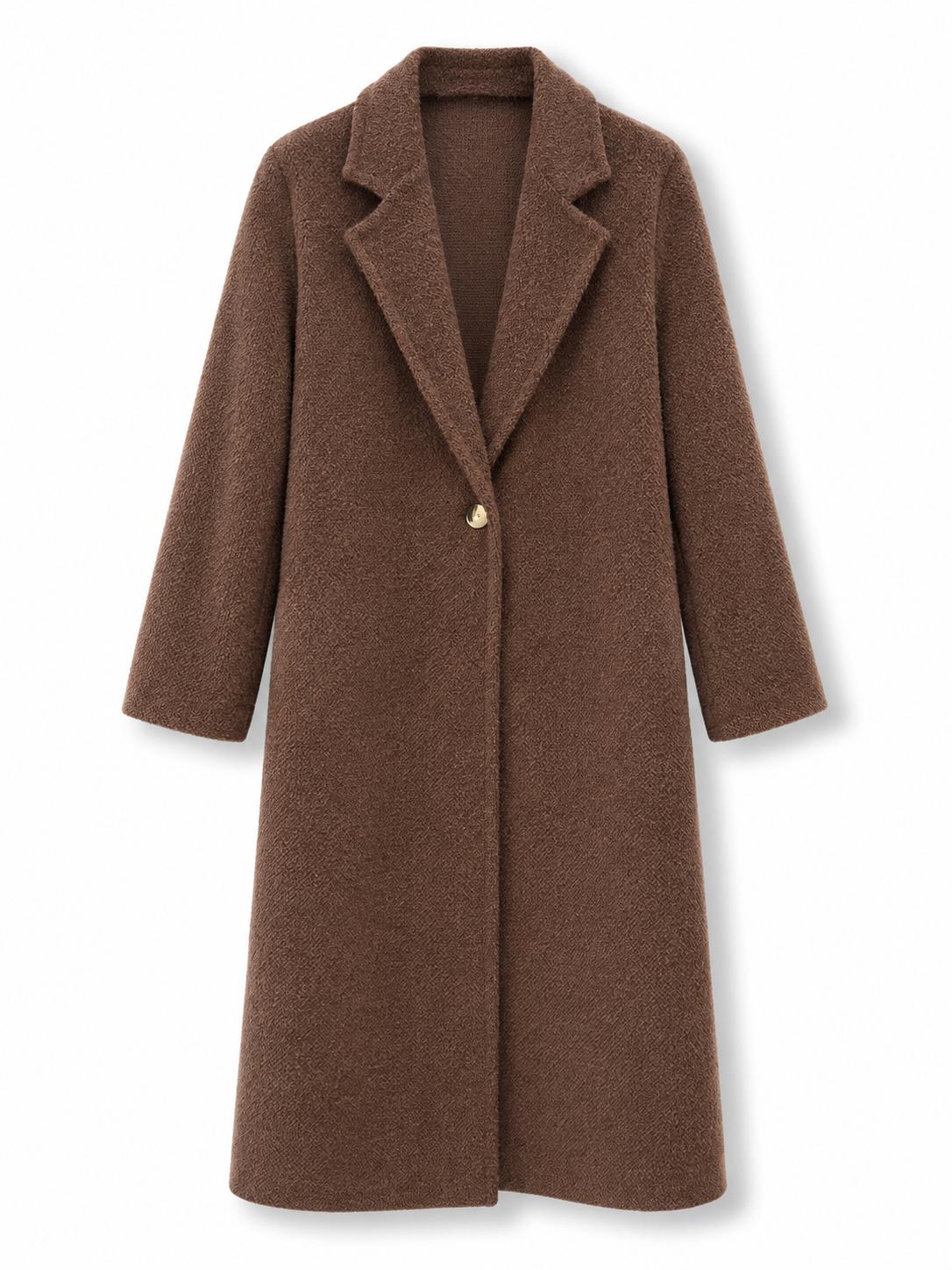 Cappotto lungo pelosetto Marrone