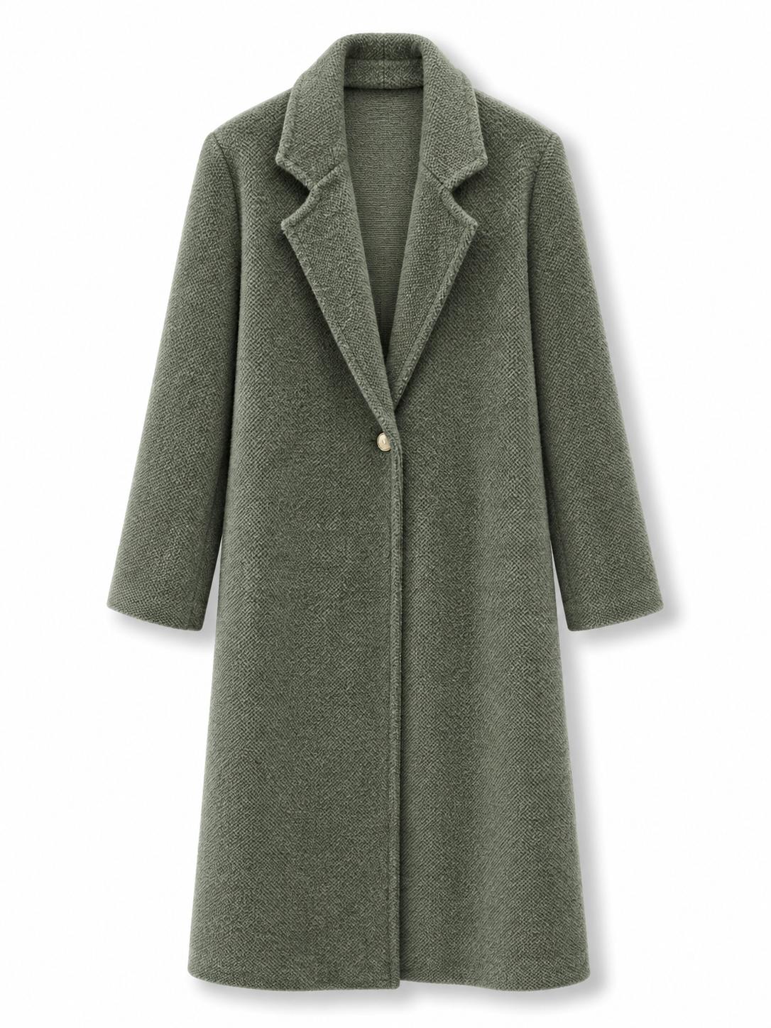 Cappotto lungo pelosetto Verde