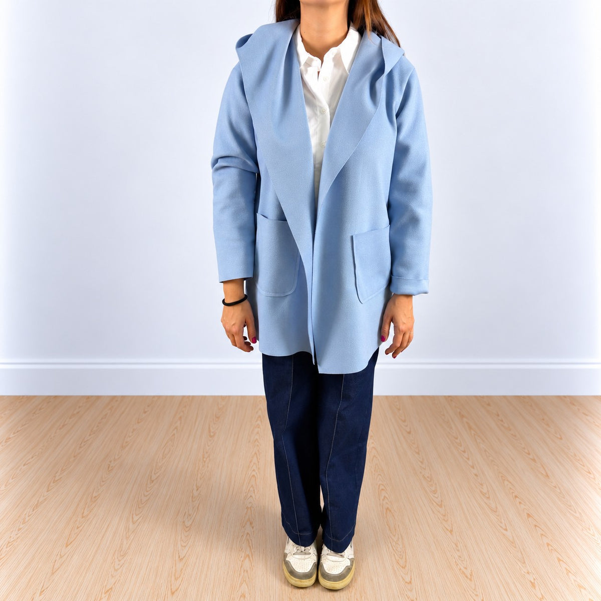 Cappotto con cappuccio Azzurro