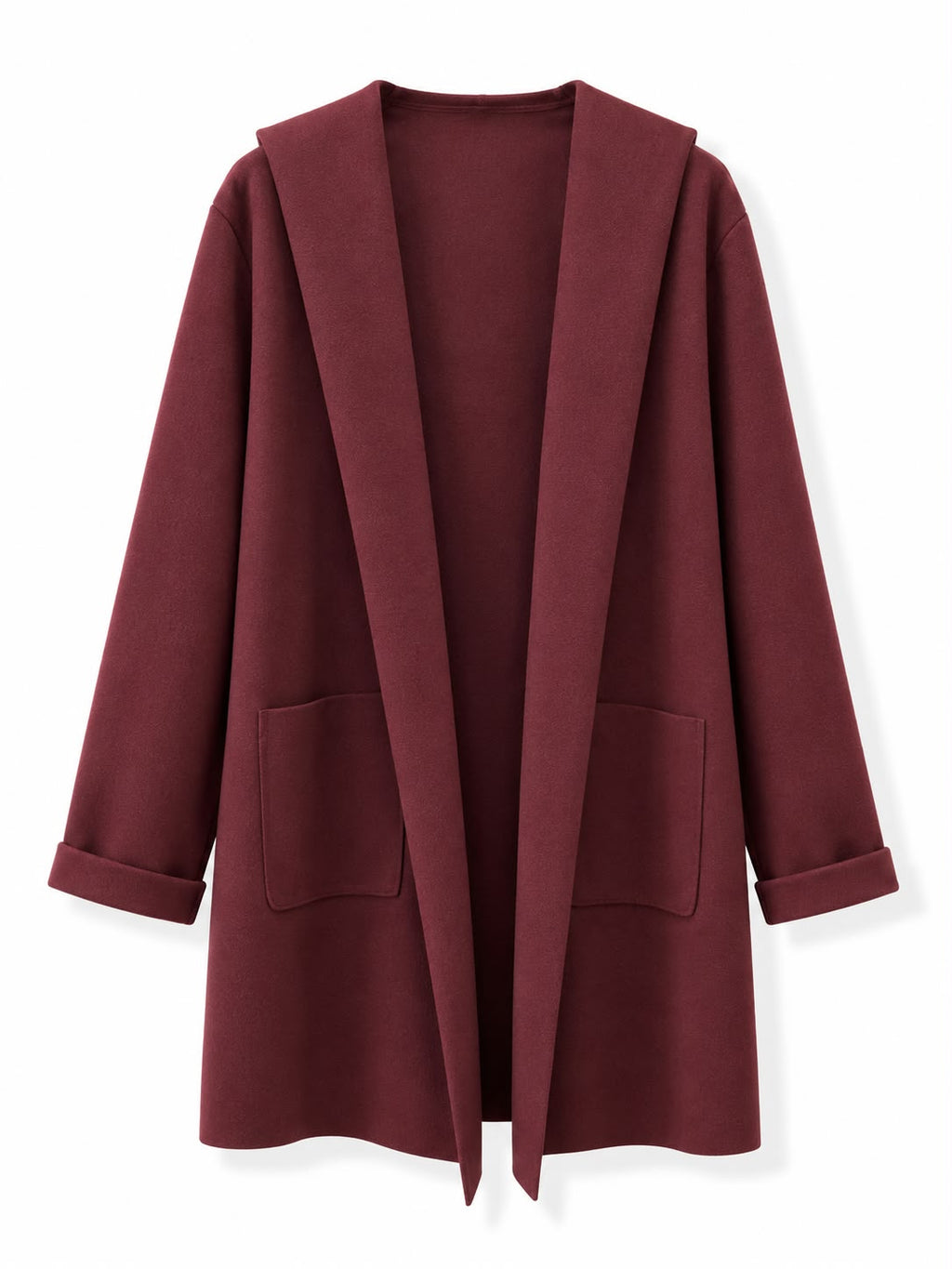 Cappotto con cappuccio Bordeaux