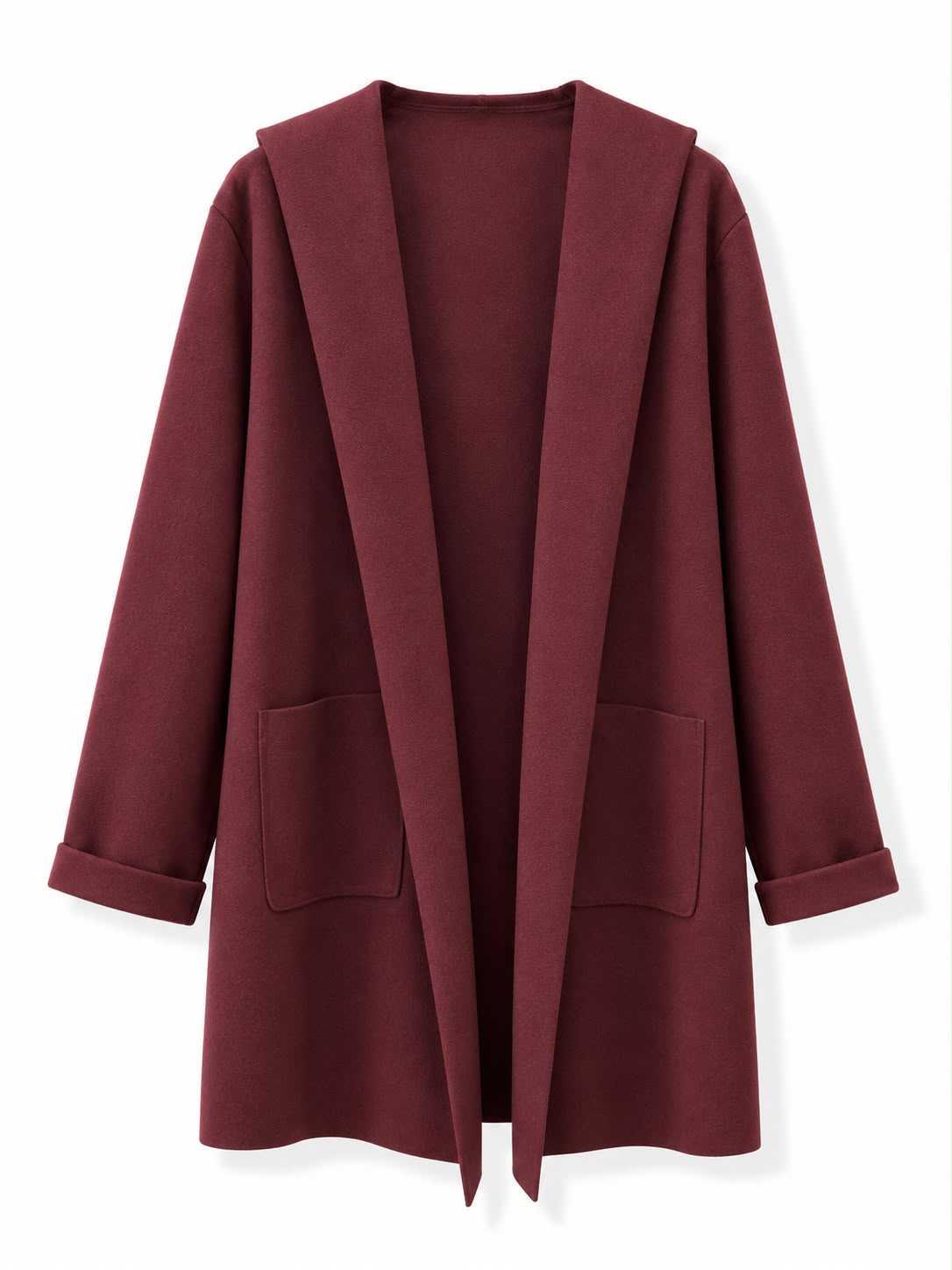 Cappotto con cappuccio Bordeaux