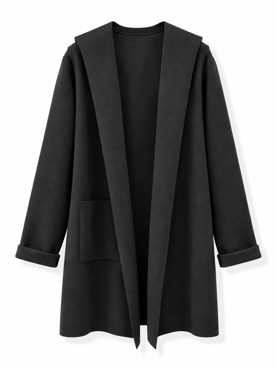 Cappotto con cappuccio Nero