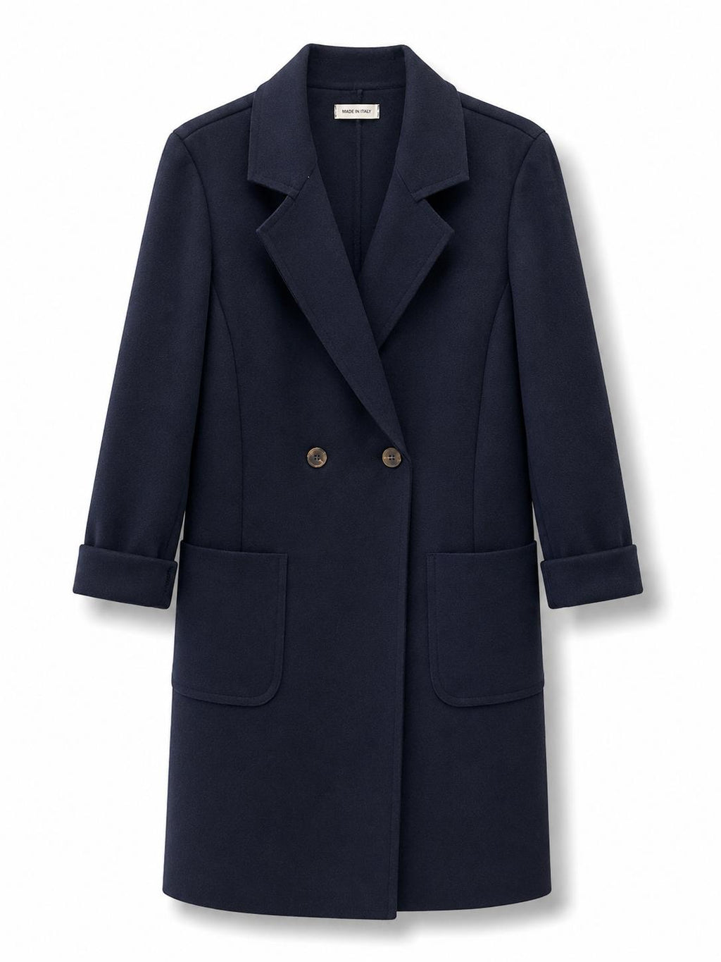 Cappotto semplice 2 bottoni Blu
