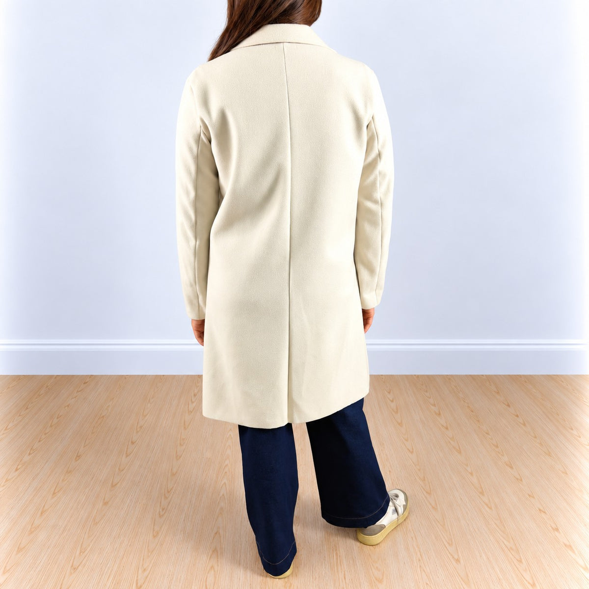 Cappotto semplice 2 bottoni Panna